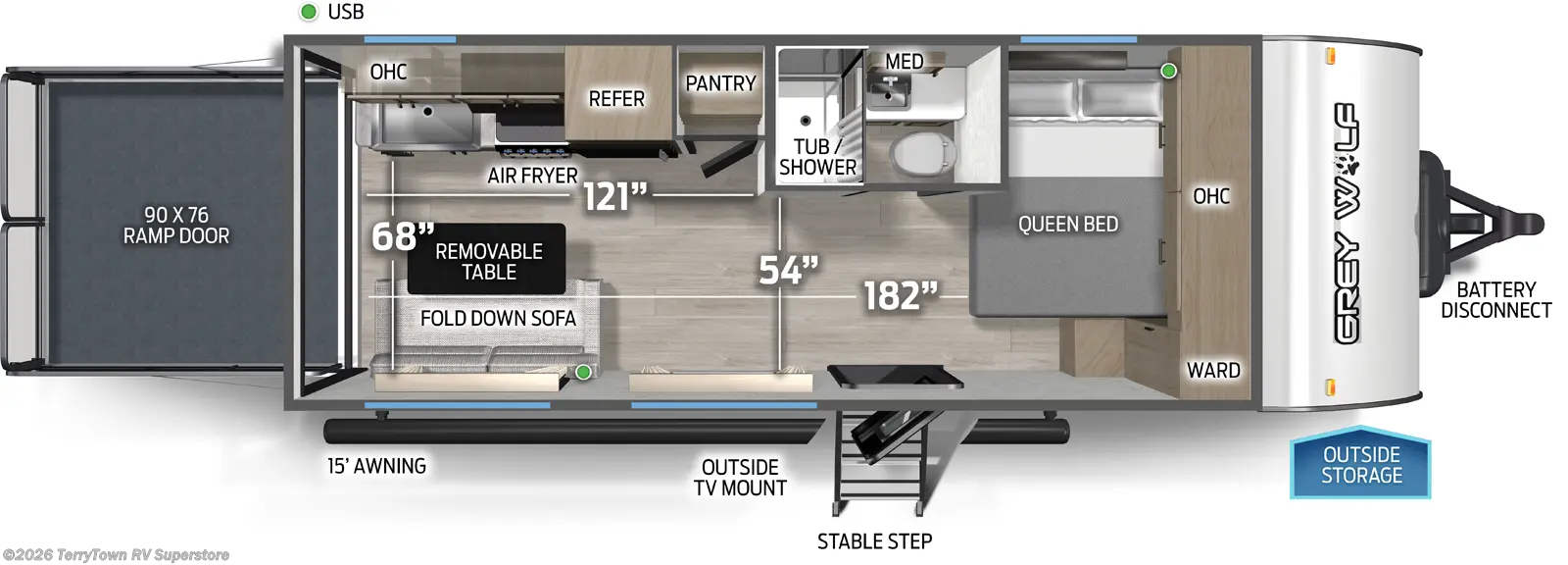 New 2026 Forest River Cherokee Grey Wolf 18RR available in Grand Rapids, Michigan