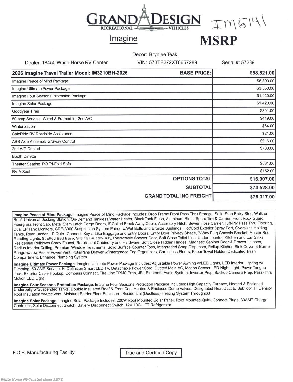 New 2026 Grand Design Imagine 3210BH available in Egg Harbor City, New Jersey