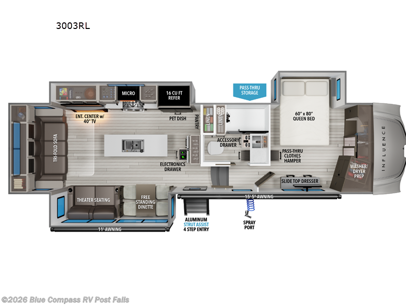 New 2026 Grand Design Influence 3003RL available in Post Falls, Idaho