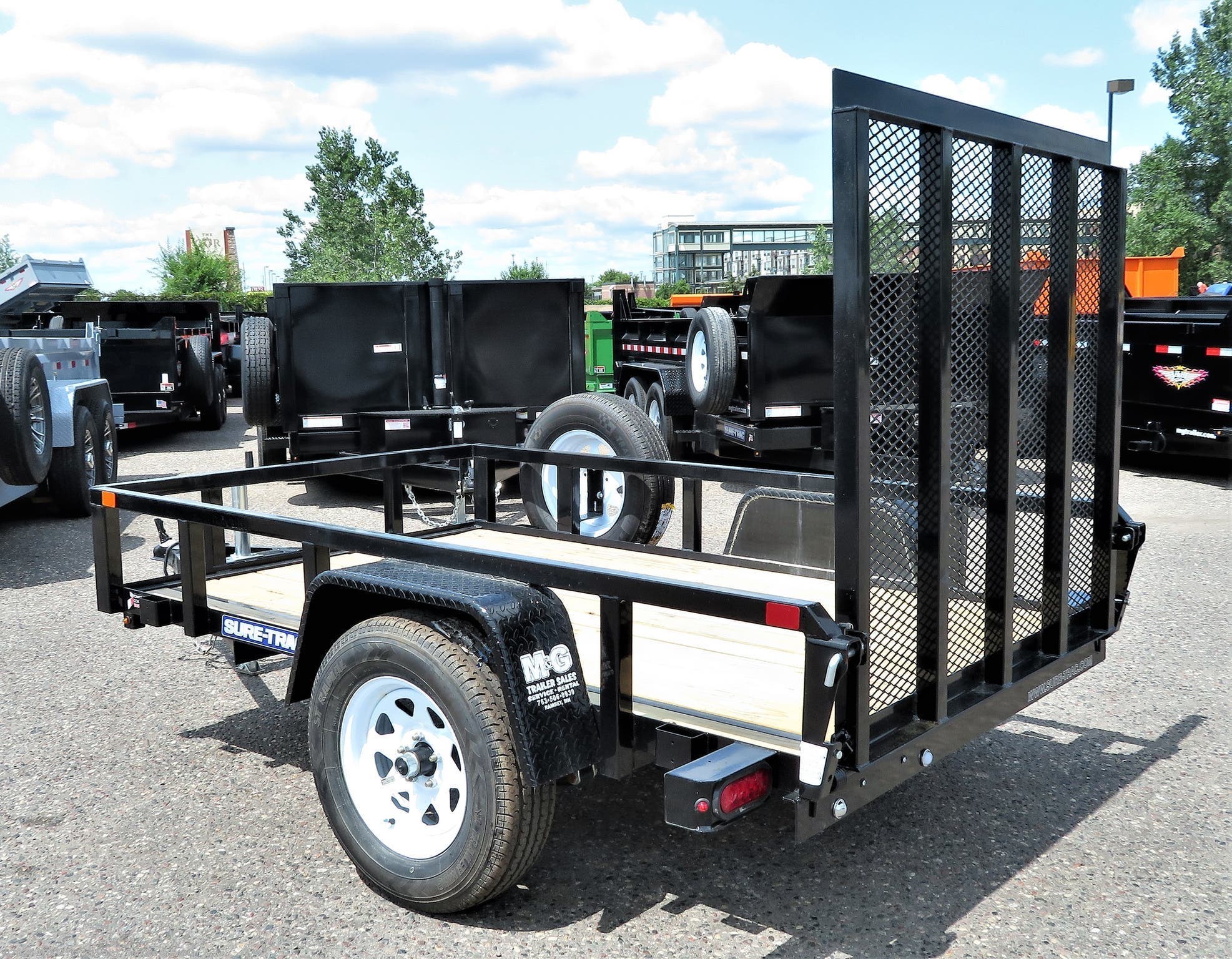 Utility Trailer - 2019 Sure-Trac 5x8 Tube Top Utility - Black | TrailersUSA