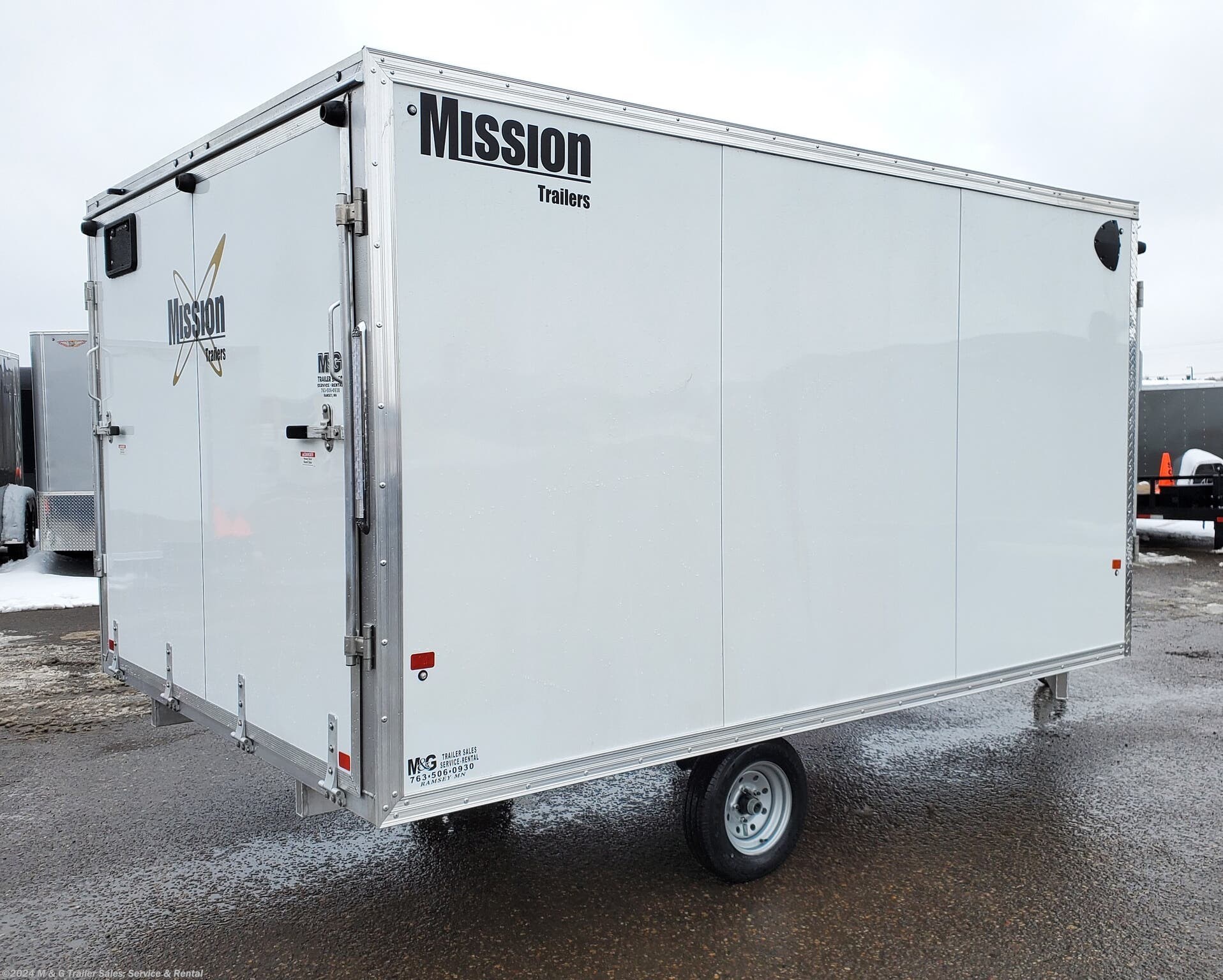 Snowmobile 2020 Mission Trailers 85x12 Enclosed Deckover Snow