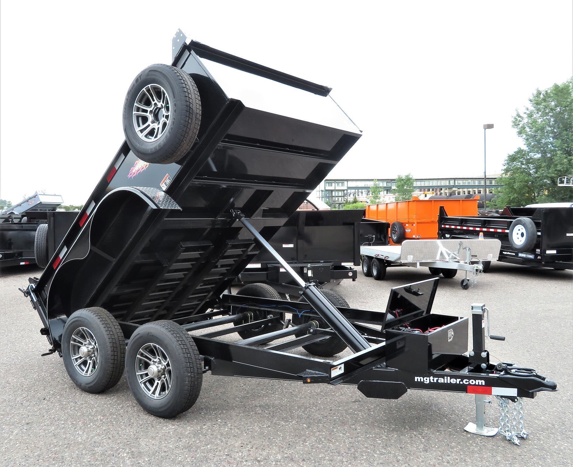 Dump 2020 H&H 10' Utility Dump Trailer 10K Black TrailersUSA