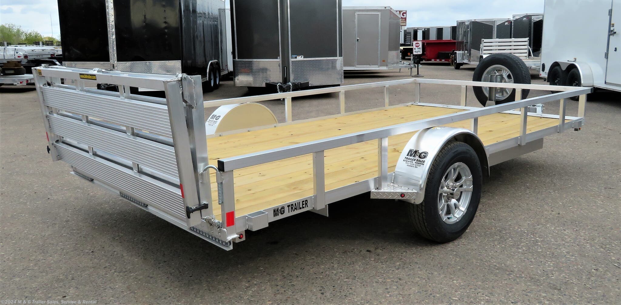 Utility Trailer - 2020 H&H 82x14 Aluminum Rail Side Utility Trailer ...