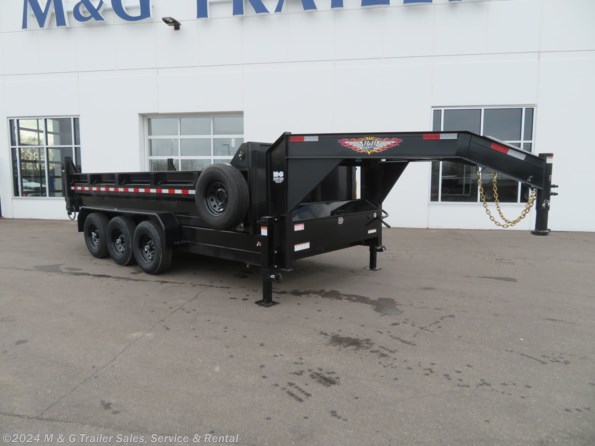 2022 H&H 82x16 Triple Axle 21K  Goose Neck Dump Trailer - B available in Ramsey, MN