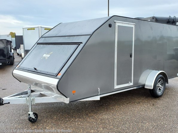 2022 Mission Trailers 7x16 Low Pro Enclosed Snowmobile Trailer - CHARCOA available in Ramsey, MN