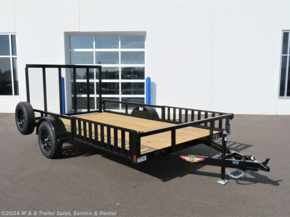 2021 H&H 82x12 Rail Side ATV/Utility Trailer - Black available in Ramsey, MN