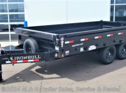 2022 IronBull 8'x16’ DeckOver Dump Trailer With Solar - Black -