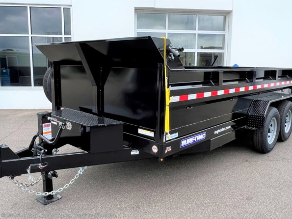 2023 Sure-Trac 16' Dump 14k Trailer - Black available in Ramsey, MN