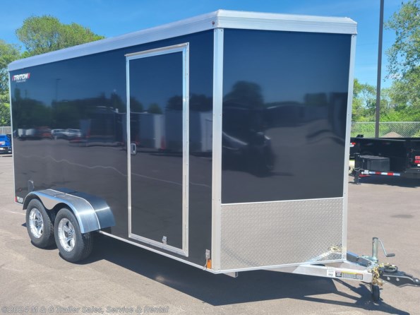 2023 Triton Trailers Vault 7x14 Aluminum Cargo Trailer – BLACK available in Ramsey, MN