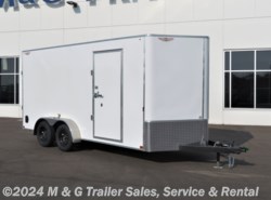 2023 H&H 7x16TA Enclosed 6'6" Int Cargo - White