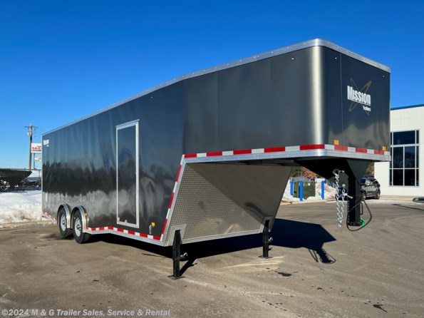 2023 Mission Trailers 8.5x32 Gooseneck Enclosed - Charcoal available in Ramsey, MN