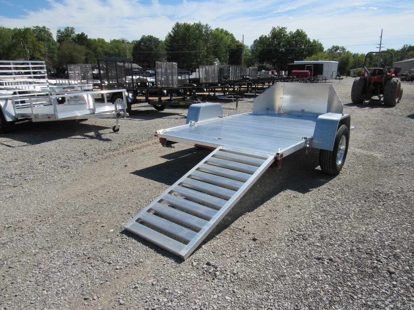 6x9 Motorcycle Trailer for sale | New Aluma MC2F | TrailersUSA