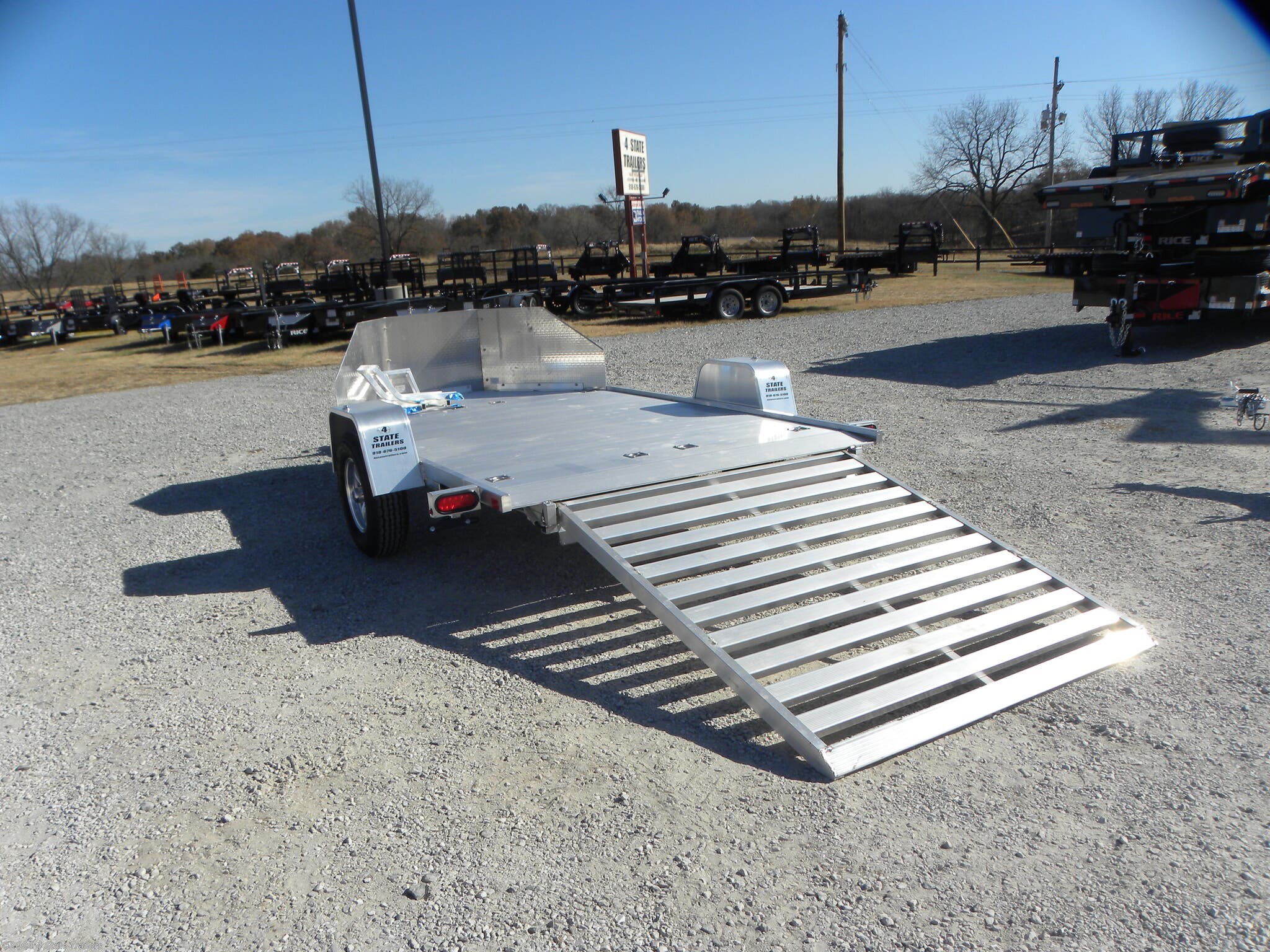 Utility Trailer - 2020 Aluma MC210 2 place 10' Motorcycle Trailer ...