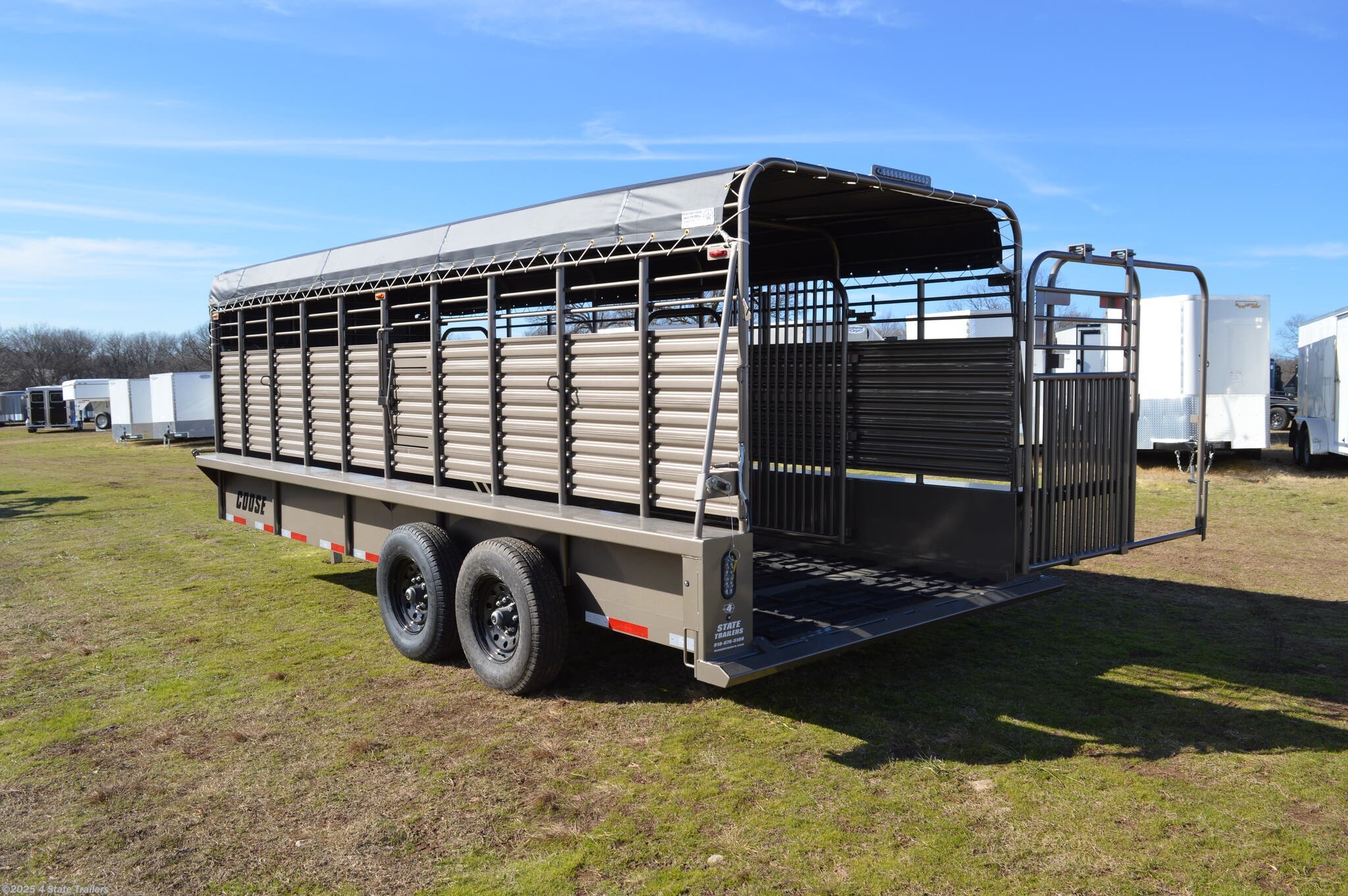 6x20 Cattle/Livestock Trailer for sale New Coose 6'8x20'x6'6 Rubber Floor Stock Trailer