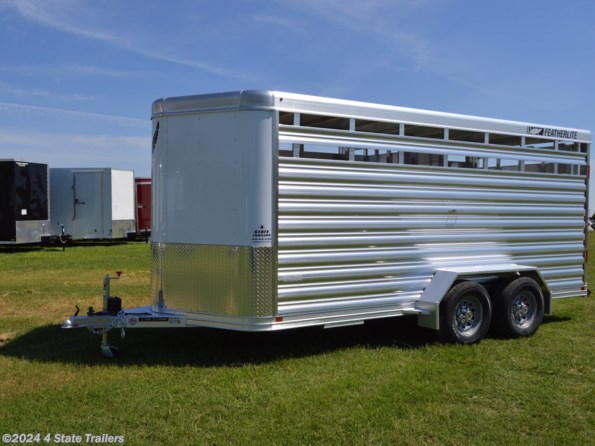 2024 Featherlite 6'7"x16'X6'6" 8107 Stock Trailer HAIL SALE! available in Fairland, OK