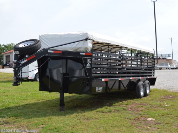 2024 W-W Trailer ROUSTABOUT 6'8x24' GOOSENECK STOCK TRAILER available in Fairland, OK