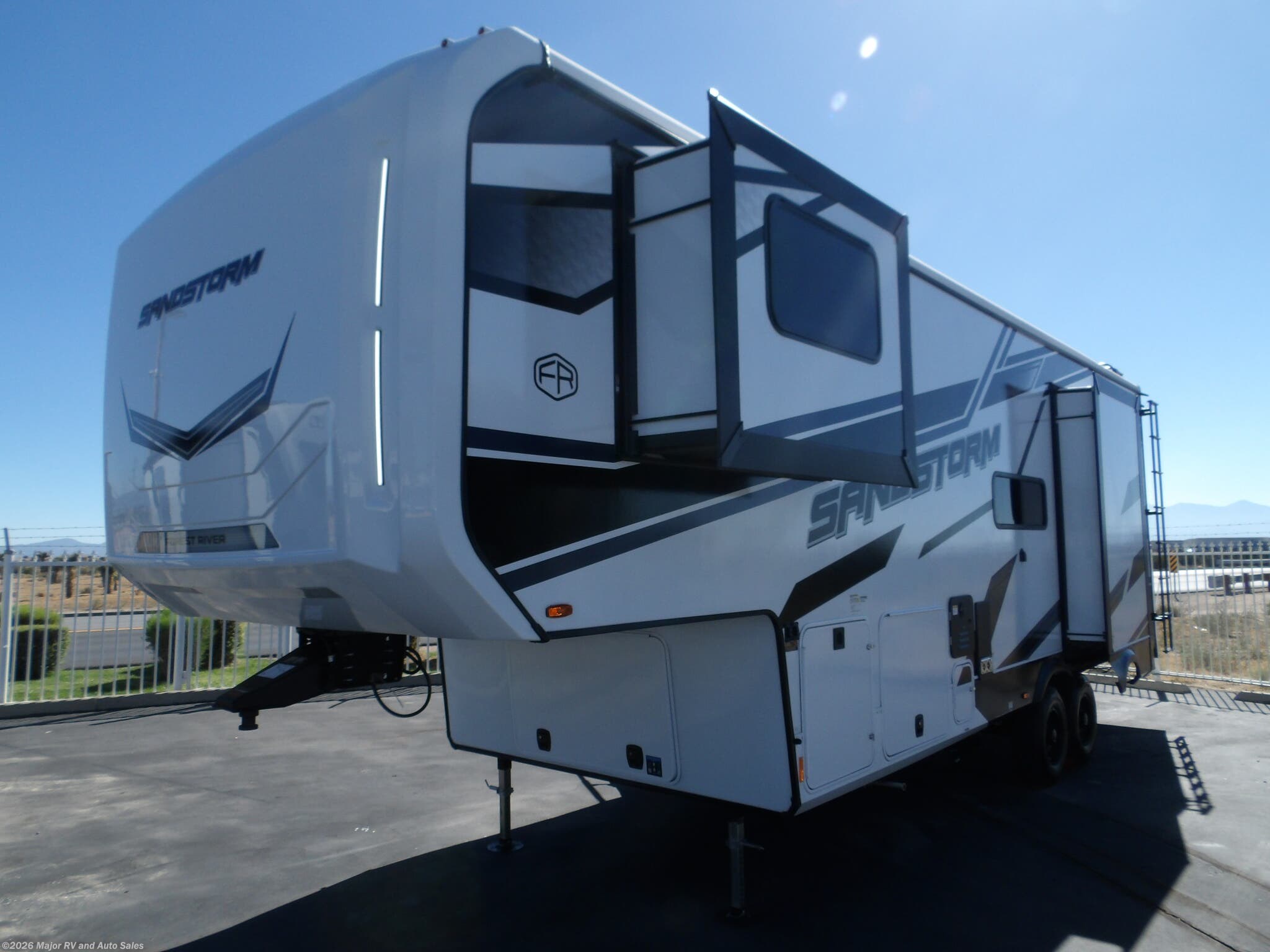New 2027  Forest River Sandstorm 2800, 2 SLIDES, 2 A/C'S, 600 WATT SOLAR, CLIMATE C by Forest River from Major RV and Auto Sales in Hesperia, CA