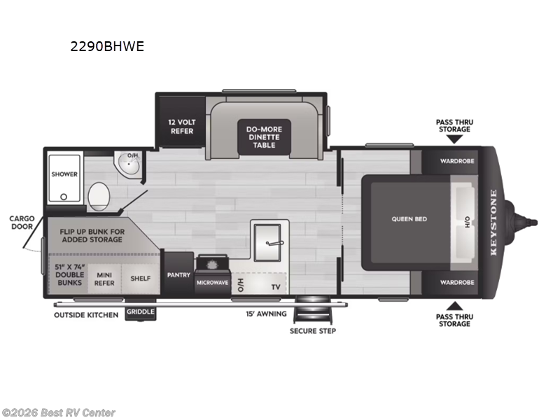 New 2026 Keystone Bullet Crossfire 2290BHWE available in Turlock, California