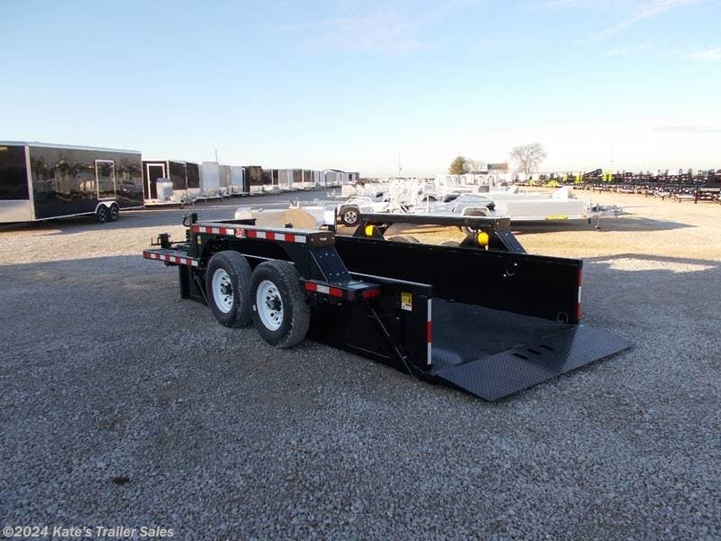 Tilt Deck - 2020 Behnke B-B Trailers 14' Tandem Axle Drop Down Manlift ...