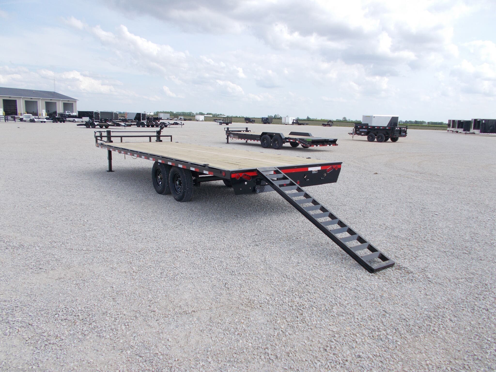 2022 Load Trail 102X24' Deckover 14K GVWR Slide In Ramps 7415