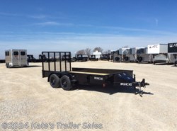 2023 Rice Trailers Tandem Stealth 82X14 Solid Side Tandem Axle w Toolbox