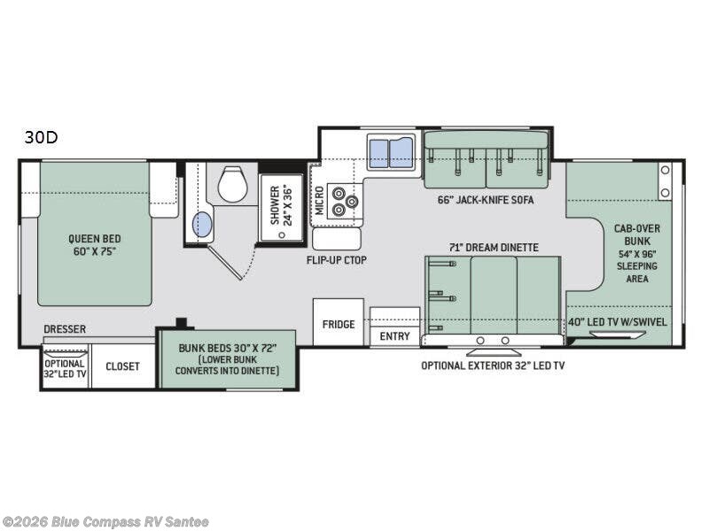 Used 2017 Thor Motor Coach Chateau 30D Bunkhouse available in Santee, California