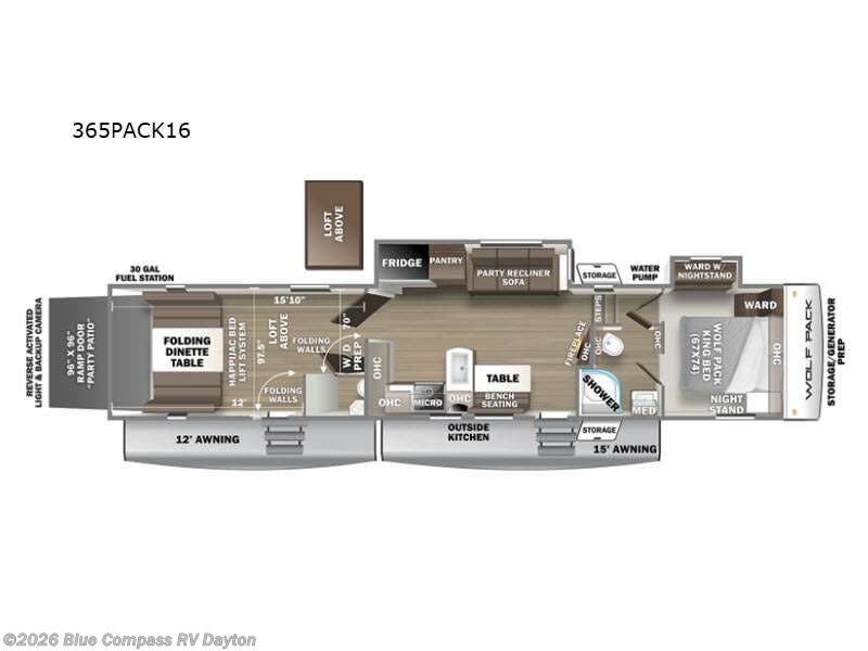 Used 2021 Forest River Cherokee Wolf Pack 365PACK16 available in New Carlisle, Ohio