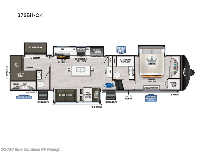 Used 2024 East to West Ahara 378BH-OK available in Raleigh, North Carolina