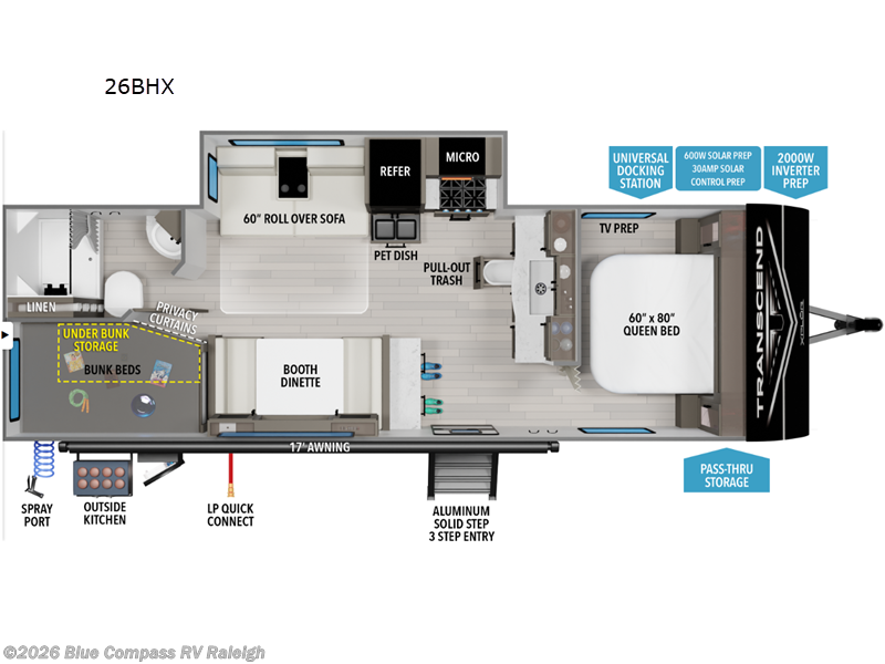 New 2026 Grand Design Transcend Xplor 26BHX available in Raleigh, North Carolina