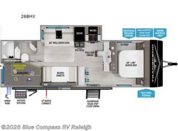 New 2026 Grand Design Transcend Xplor 26BHX available in Raleigh, North Carolina