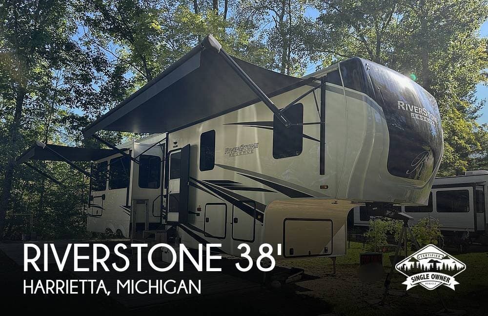 Used 2022  Forest River RiverStone Reserve 3850RK by Forest River from Pop RVs in Harrietta, MI