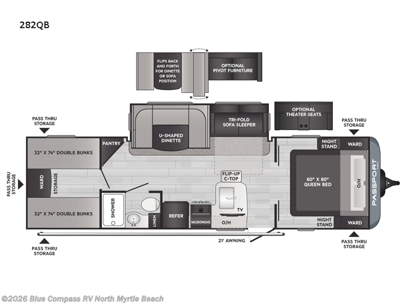 Used 2022 Keystone Passport SL 282QB available in Longs, South Carolina