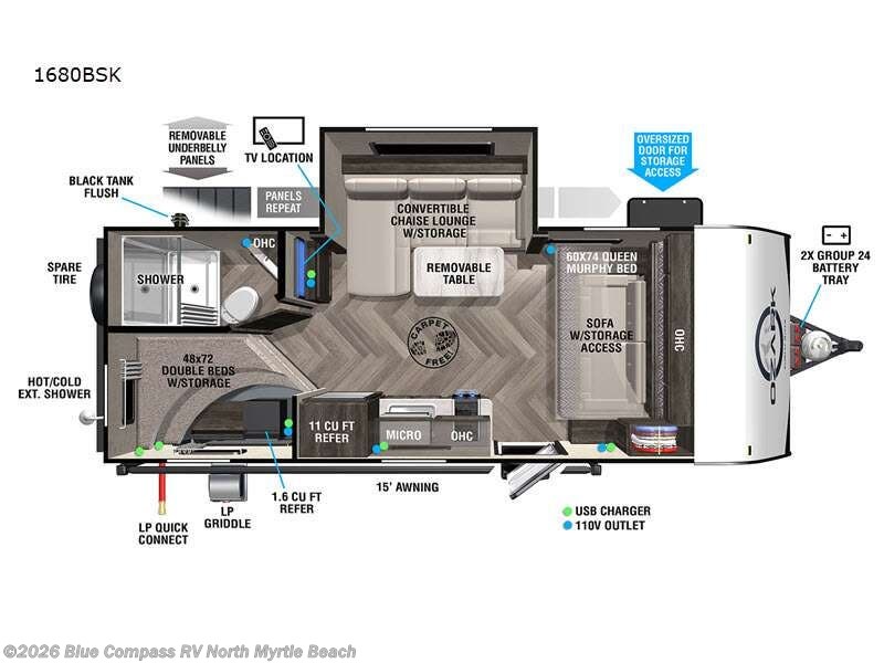 Used 2022 Forest River Ozark 1680BSK available in Longs, South Carolina