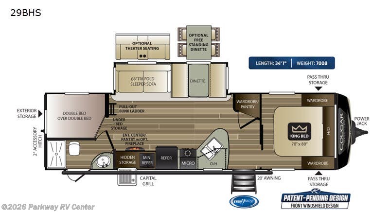 Used 2020 Keystone Cougar Half-Ton 29BHS available in Ringgold, Georgia