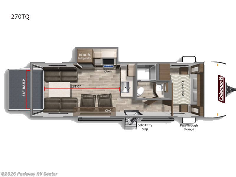 Used 2021  Coleman  Lantern Series 270TQ by Coleman from Parkway RV Center in Ringgold, GA