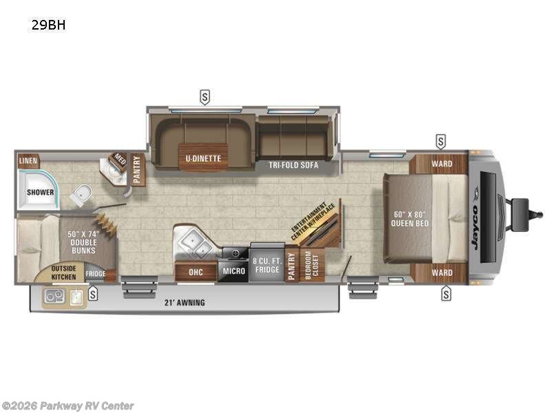 Used 2021  Jayco White Hawk 29BH by Jayco from Parkway RV Center in Ringgold, GA