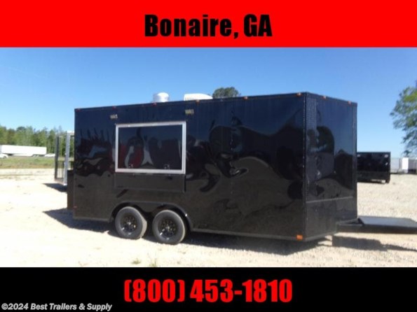 2022 Empire Cargo 8.5x16 Blackout Concession w hood propaneSink Pkg available in Byron, GA