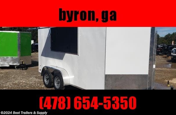 2022 Covered Wagon 7X14 White Finished Interior Electrical A/C available in Byron, GA