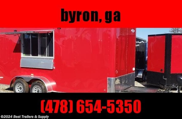 2022 Freedom Trailers 7X16 red concession trailer available in Byron, GA