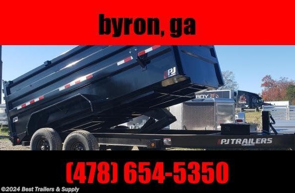 2023 PJ Trailers Dump 7 X 14  14K 4 ft 4 ft sides spreader gate available in Byron, GA
