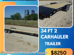 2024 Down 2 Earth 7x 34 double carhauler trailer wood floor slide ou