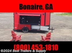 2023 Freedom Trailers 6x12 tailgate trailer GA bulldog red and backout
