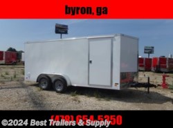 2023 Covered Wagon 7x16 6ft 6in white enclosed cargo trailer