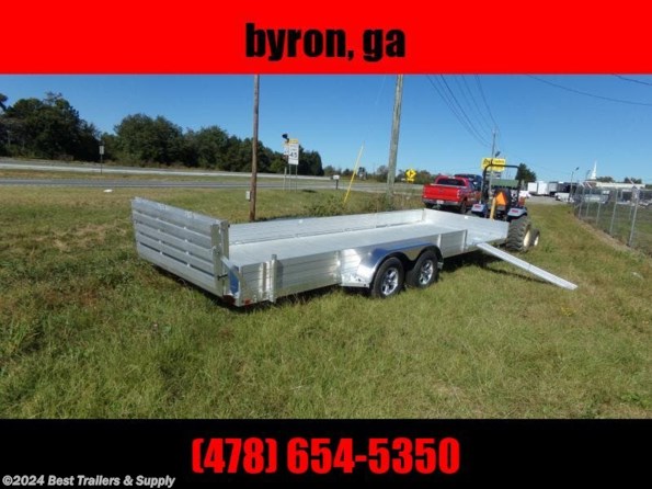 2023 Aluma 8118 BT SR 18' side load aluminum trailer atv utv available in Byron, GA