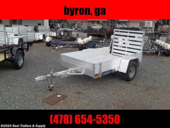 2023 Aluma 548 es 54x8ft aluminum trailer atv utv motor cycle available in Byron, GA