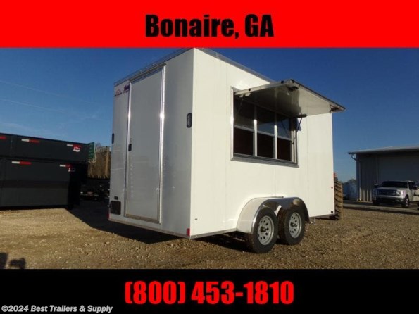 2022 Rock Solid Cargo 7x14 x7 white concession trailer enclosed basic ve available in Byron, GA
