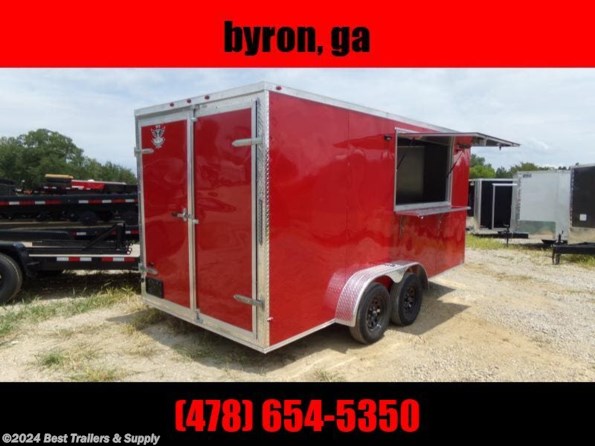 2022 Freedom Trailers 7X16 RED concession trailer available in Byron, GA