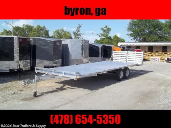 2024 Aluma 1024 h bt 102x24 aluminum flatbed trailer atv utv motor available in Byron, GA