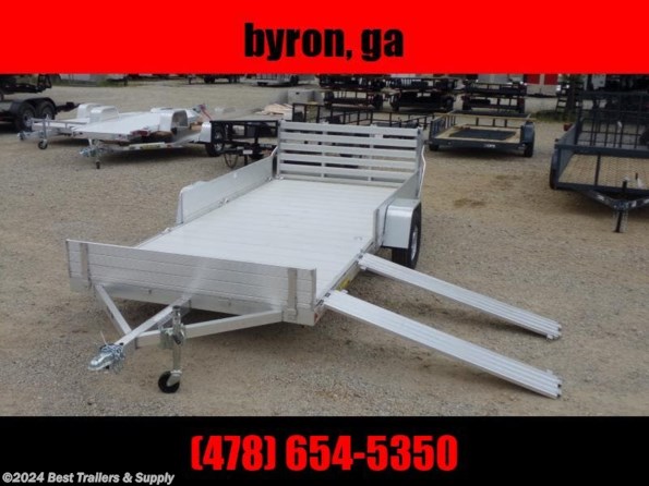 2023 Aluma 8114 BT SR side load aluminum trailer atv utv motor cyc available in Byron, GA