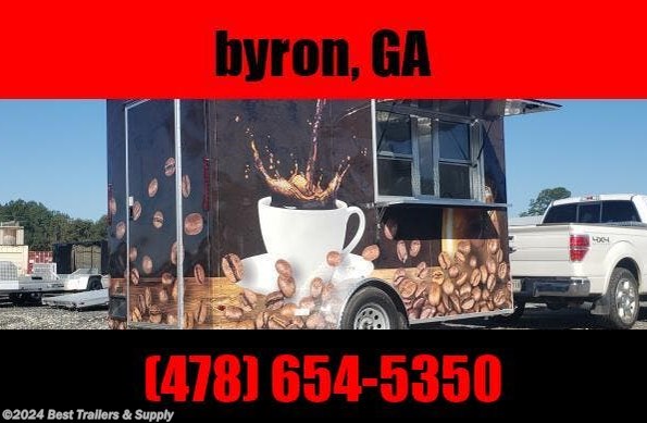2022 Empire Cargo 6x12 coffee Finished concession vending trailer tu available in Byron, GA
